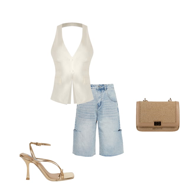 売れ筋商品|||スティーブ マデン カットソー トップス レディース Women's Brielle Button-Front Halter Vest Ivory Steve Madden Brielle Halter Vest | The Obcessory