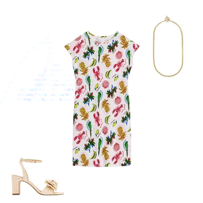 5th bundle featuring 2 items which compliment Leah Jersey T-shirt Dress-Tropical Bonanza Vine