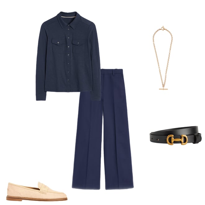 2nd bundle featuring 4 items which compliment Amy Jersey Shirt-Navy