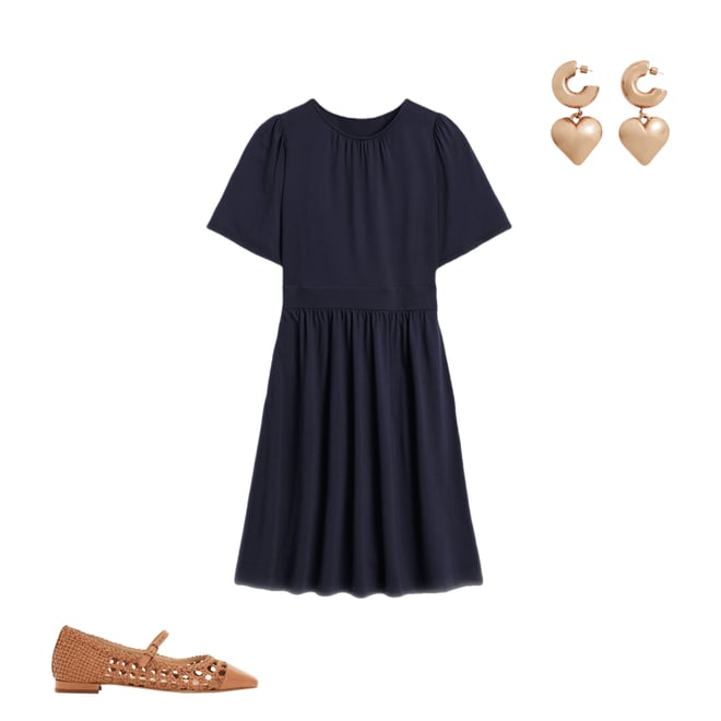 3rd bundle featuring 2 items which compliment Louisa Short Jersey Dress-Navy
