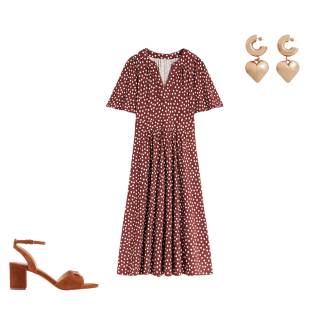 maddie trim jersey dress Maddie Trim Jersey Dress - Port and Ivory, Abstract Dot