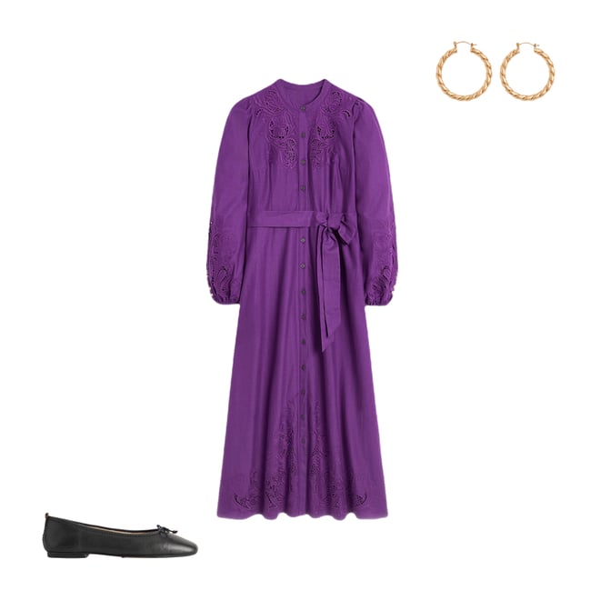 3rd bundle featuring 2 items which compliment Mae Linen Blend Shirt Dress-Royal Purple