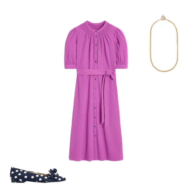 5th bundle featuring 2 items which compliment Ada Double Cloth Midi Dress-Foxglove Purple