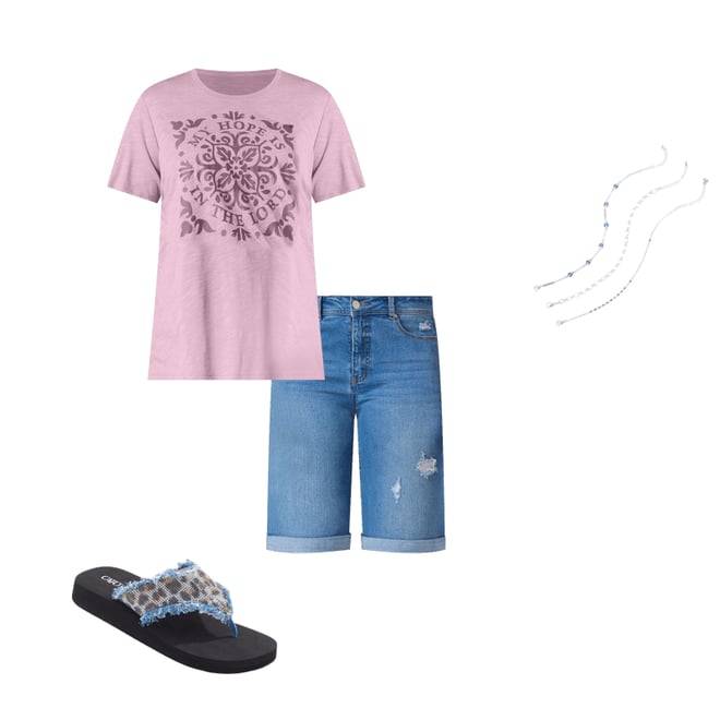 Cato Fashions | Cato Leopard Stone Fray Denim Flip Flops