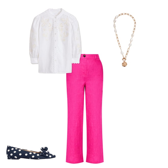3rd bundle featuring 3 items which compliment Alicia Cutwork Linen Top-White, Cutwork Embroidery
