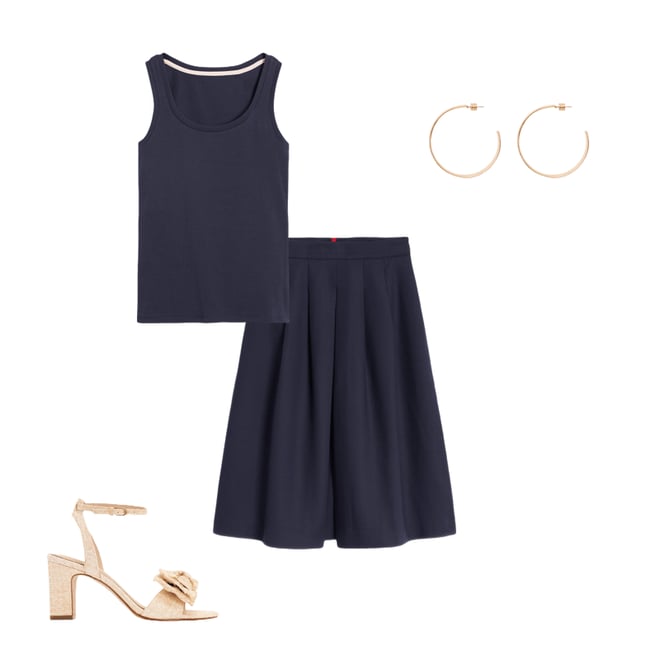 6th bundle featuring 3 items which compliment Essential Scoop-Neck Vest-Navy