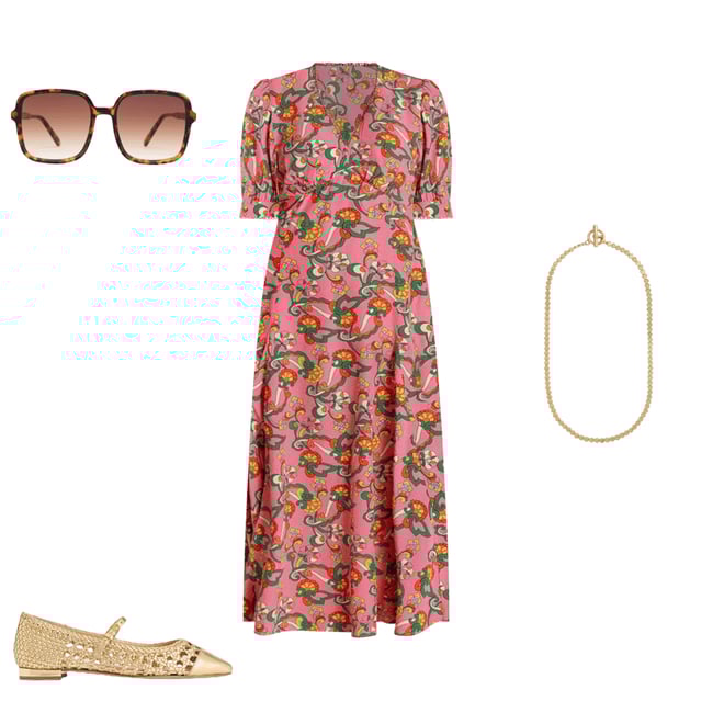 3rd bundle featuring 3 items which compliment Rosie Godet Tea Dress-Pink Rose, Foliage Trail