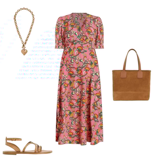 2nd bundle featuring 3 items which compliment Rosie Godet Tea Dress-Pink Rose, Foliage Trail