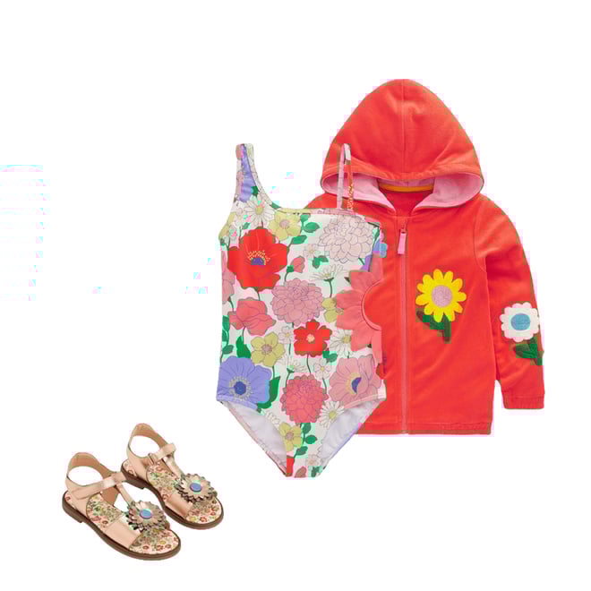 5th bundle featuring 2 items which compliment Fun Leather Sandals-Gold Metallic Flower