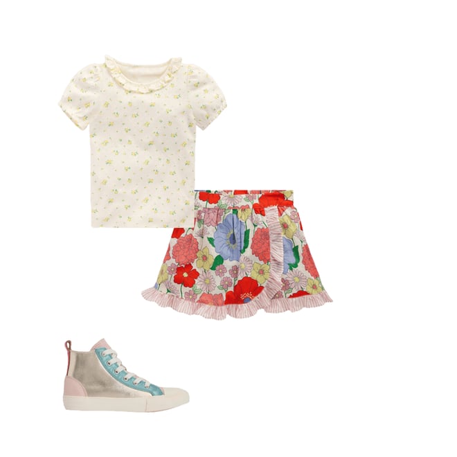 3rd bundle featuring 2 items which compliment Wrap Frill Skort-Multi Summer Garden