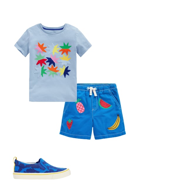 4th bundle featuring 2 items which compliment Pull-On Cotton Shorts, Fruit Embroidery