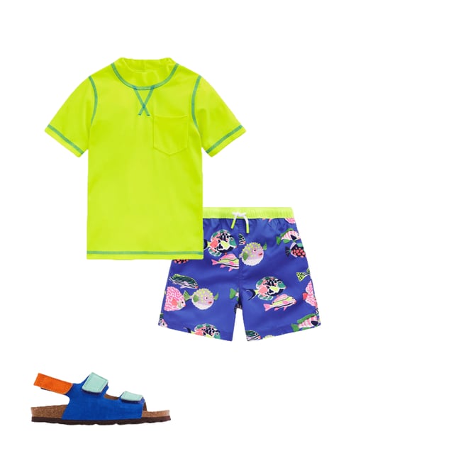 1st bundle featuring 2 items which compliment Swim Shorts-Blue Heron Fish