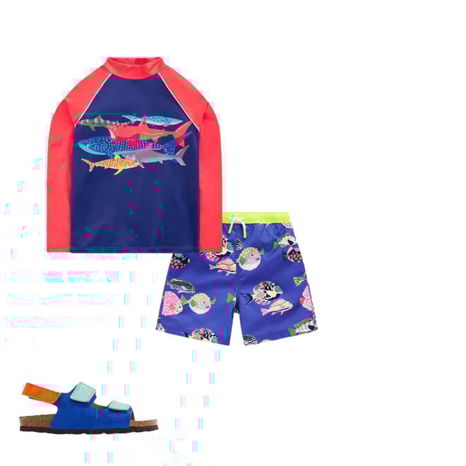 3rd bundle featuring 2 items which compliment Swim Shorts-Blue Heron Fish