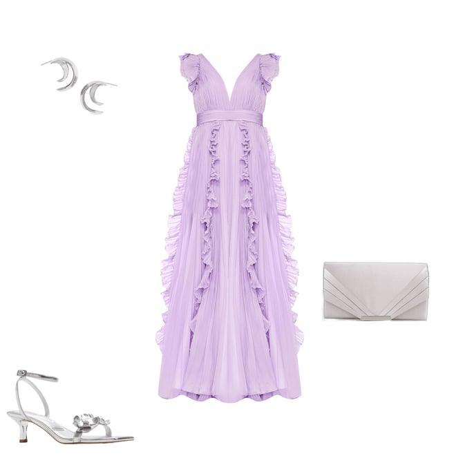【Mac Duggal】Ruffle Cap Sleeve Ruffle Gown 関税送料込 Mac Duggal Ruffled Cap Sleeve Cut Out Pleated Deep V-Neck