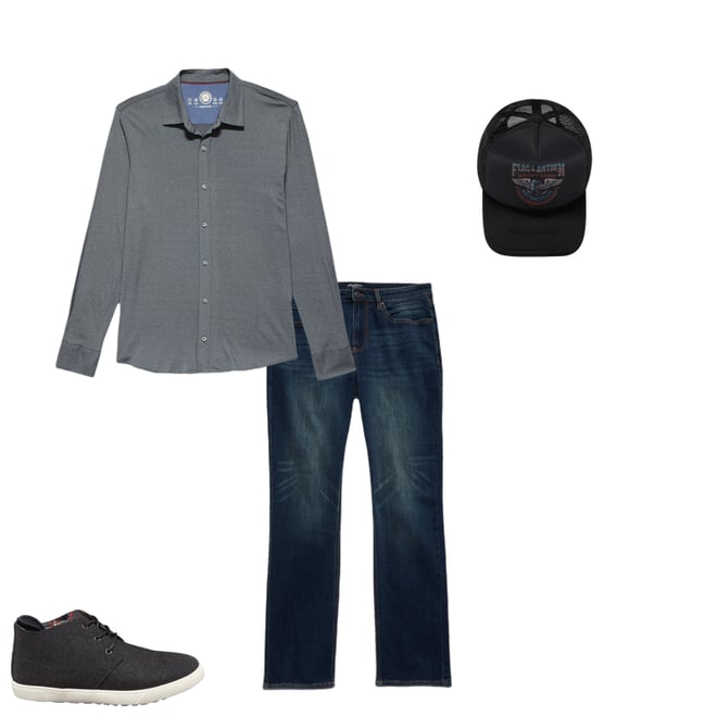 1st bundle featuring 3 items which compliment  Weston Mid-Top Sneaker - Charcoal