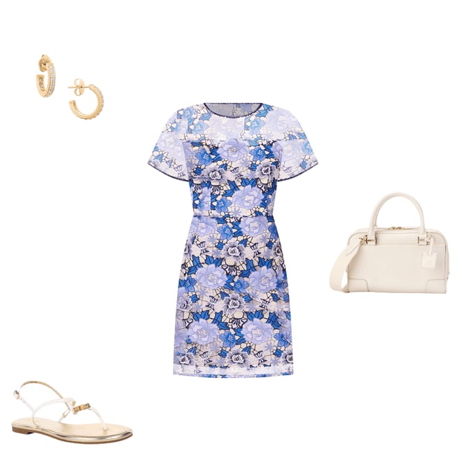 【海外限定】AdriannaPapell ドレス☆Blue Embroidered Flutter Floral Embroidered Maxi Dress With Sheer Flutter Sleeves In