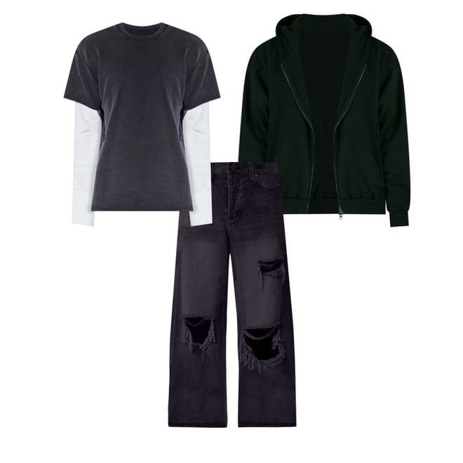 MNML BASIC ジップアップ フーディー Olive 送料込み Basic Zip Up Hoodie - Black | mnml | shop now