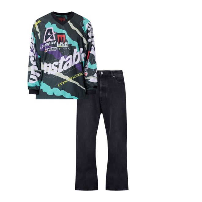 MNML UNSTABLE MOTO シャツ 送料/関税込 Unstable Moto Shirt - Mint Multi | mnml | shop now