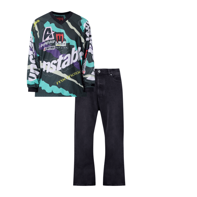 Unstable Moto Shirt - Mint Multi | mnml | shop now