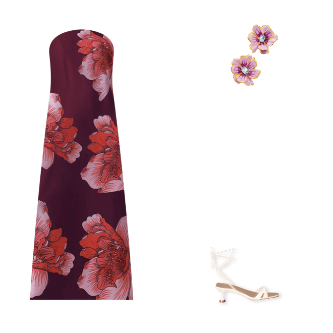 The Pink Reef Small Handpainted Jewel Box Flower Earrings