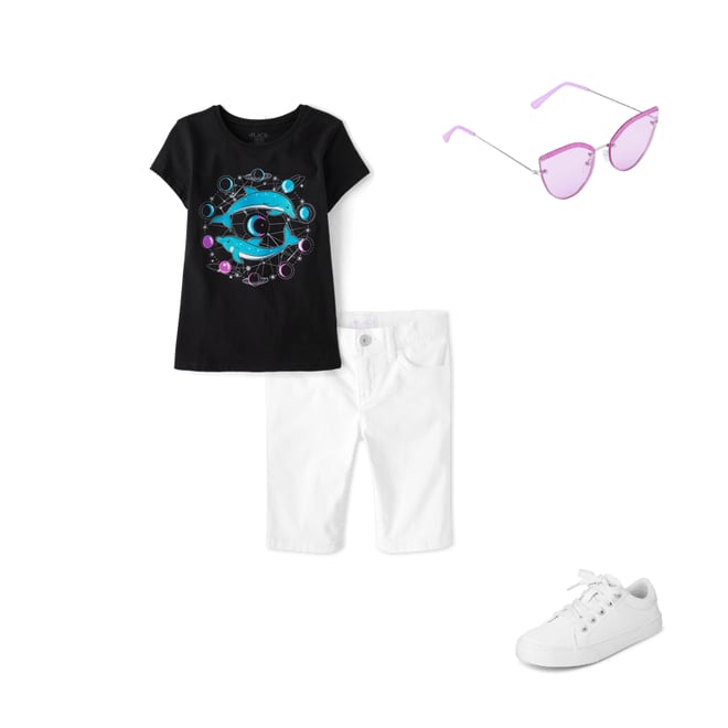2nd bundle featuring 3 items which compliment Girls Dolphin Graphic Tee