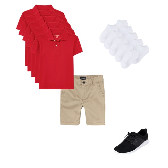 Boys Uniform Short Sleeve Pique Polo 5-Pack