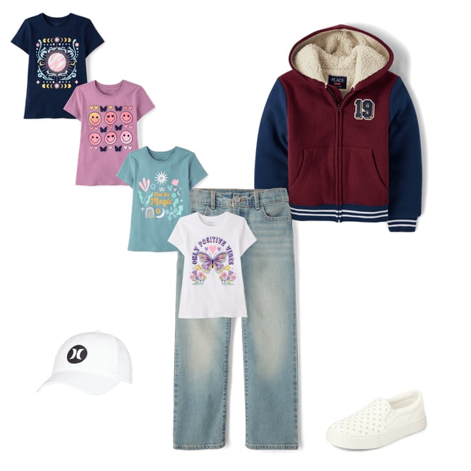 4th bundle featuring 4 items which compliment Kids Varsity Patch Premium Fleece Sherpa Lined Zip Up Hoodie