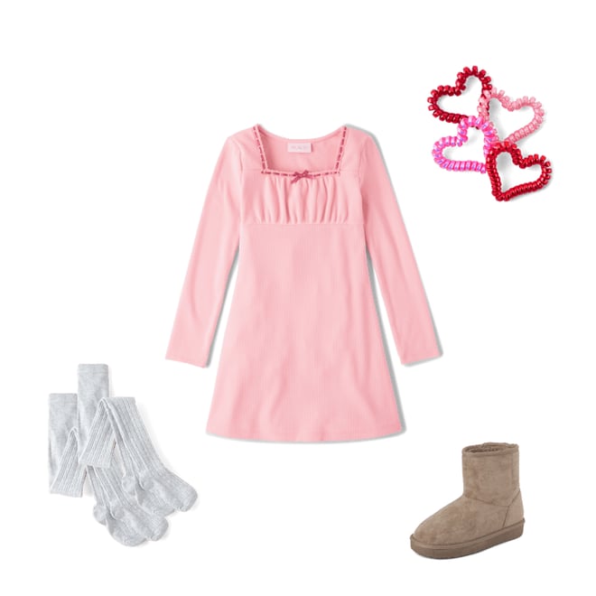 chinese dress ladies Lucy Baby Pink Long Sleeve Mini Dress - US 6 main image 0