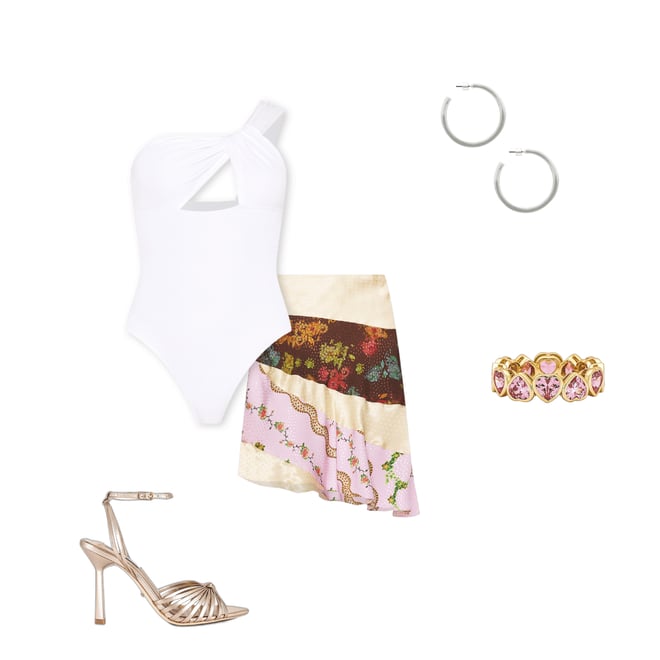 6th bundle featuring 4 items which compliment Jimena One Shoulder Bodysuit