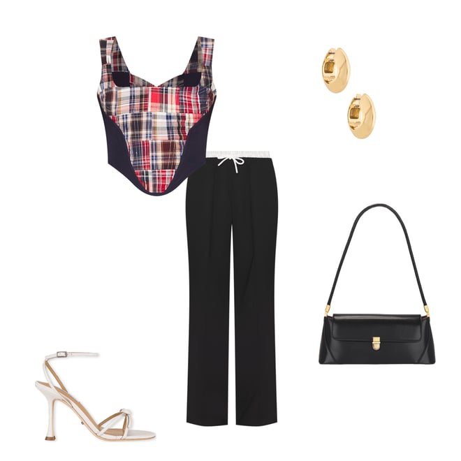 1st bundle featuring 4 items which compliment Mina Patchwork Corset