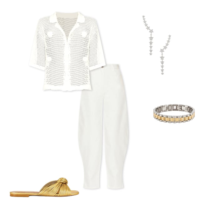 1st bundle featuring 4 items which compliment High-Waist Barrel Jeans