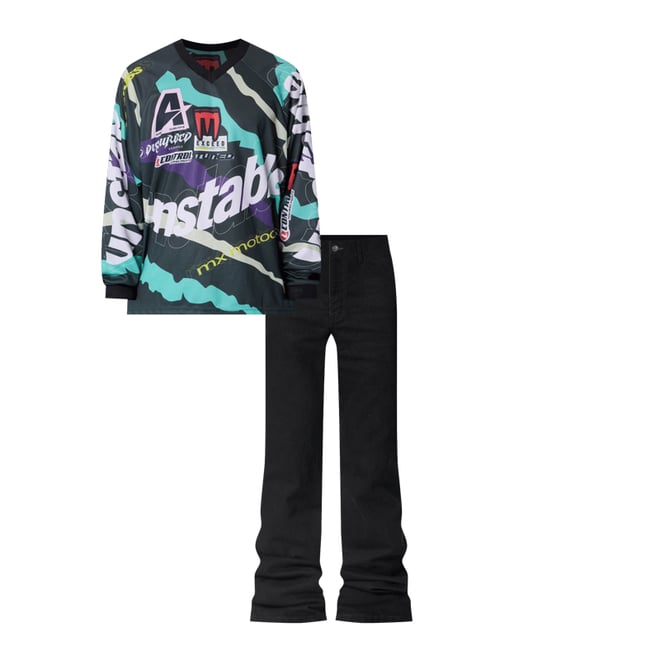 MNML UNSTABLE MOTO シャツ 送料/関税込 Unstable Moto Shirt - Mint Multi | mnml | shop now