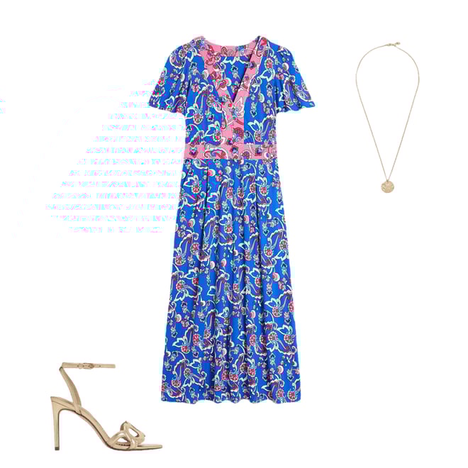 1st bundle featuring 2 items which compliment Ellie Flutter Maxi Tea Dress-Kingfisher Blue, Foliage Trail