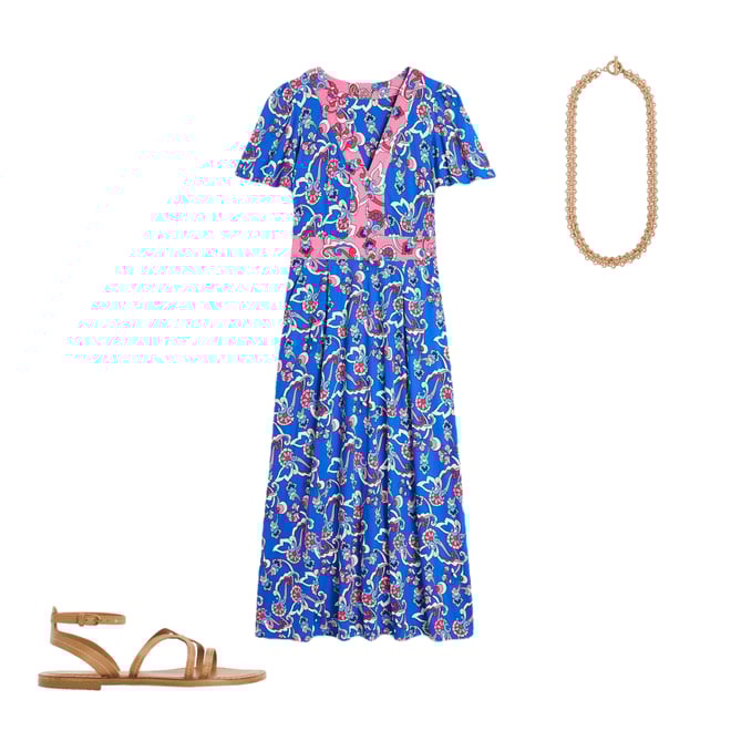 2nd bundle featuring 2 items which compliment Ellie Flutter Maxi Tea Dress-Kingfisher Blue, Foliage Trail