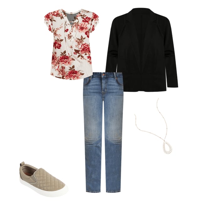 Versa Open Front Cropped Blazer