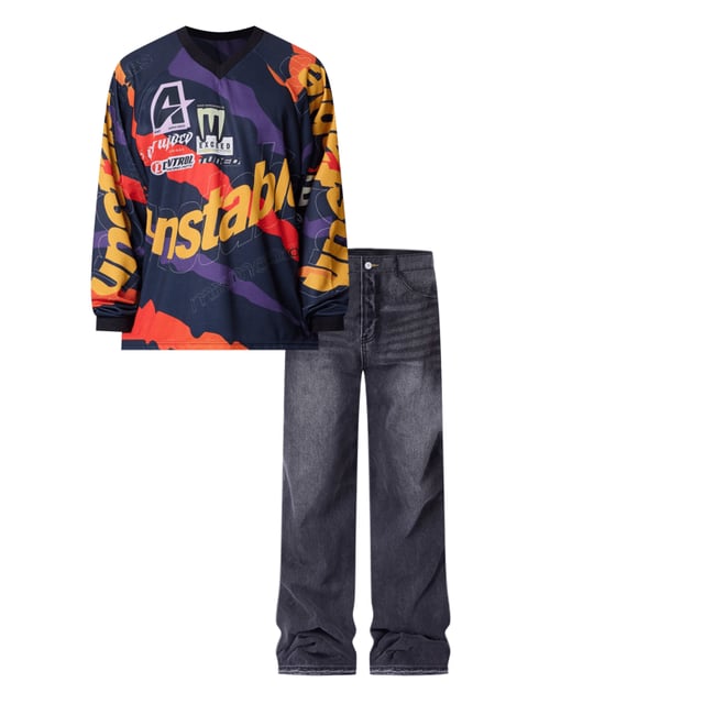 MNML UNSTABLE MOTO シャツ 送料/関税込 Unstable Moto Shirt - Mint Multi | mnml | shop now