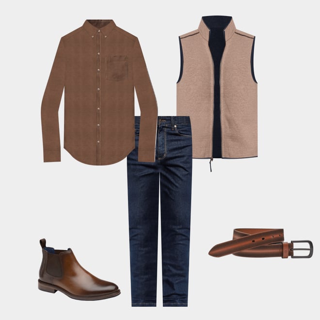 1st bundle featuring 4 items which compliment Reversible Channel Quilted Vest