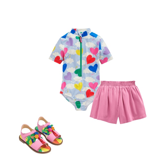 2nd bundle featuring 2 items which compliment Short-sleeved Swimsuit