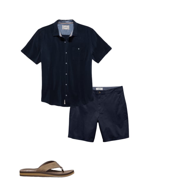 3rd bundle featuring 2 items which compliment  Crewe Cotton Gauze Shirt - Navy