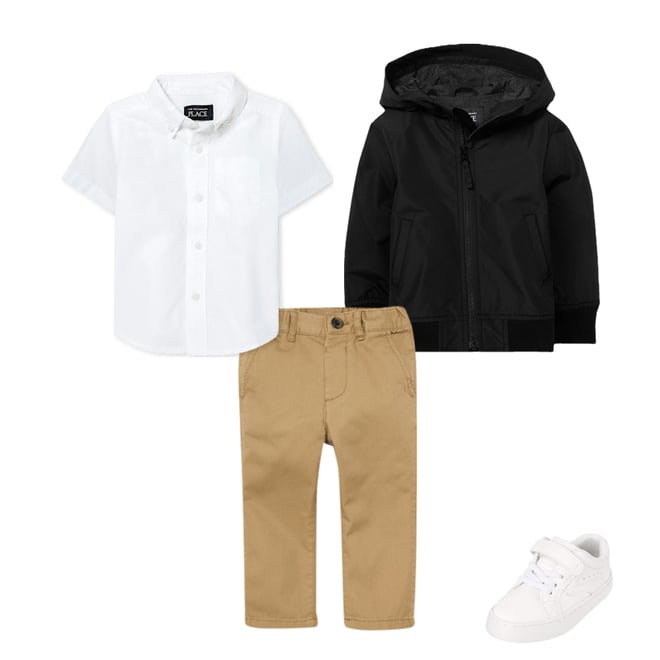1st bundle featuring 3 items which compliment Baby And Toddler Boys Uniform Stretch Skinny Chino Pants