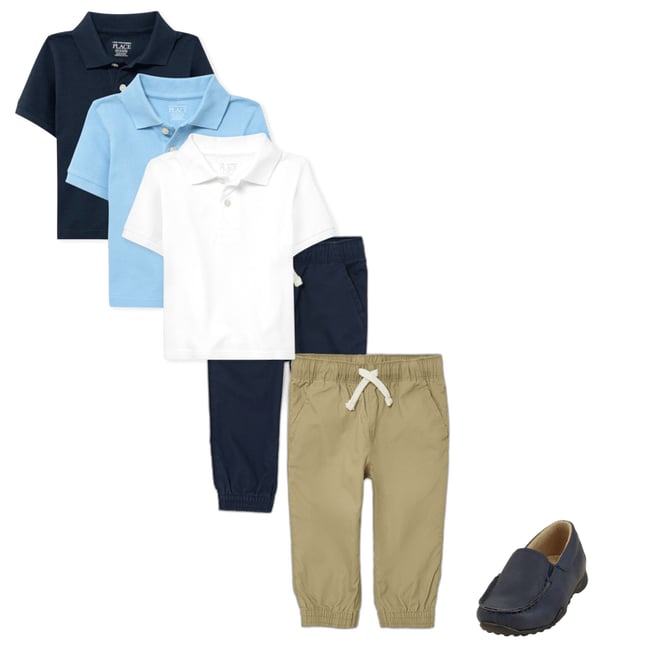 5th bundle featuring 2 items which compliment Baby And Toddler Uniform Pique Polo 3-Pack