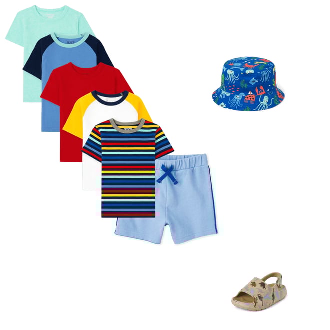 5th bundle featuring 3 items which compliment Baby And Toddler Boys Piped French Terry Shorts
