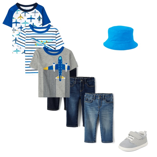 3rd bundle featuring 3 items which compliment Toddler Boys Plane Top 3-Pack