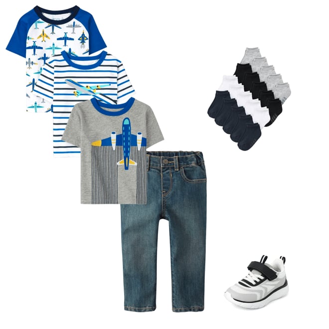 1st bundle featuring 3 items which compliment Toddler Boys Plane Top 3-Pack