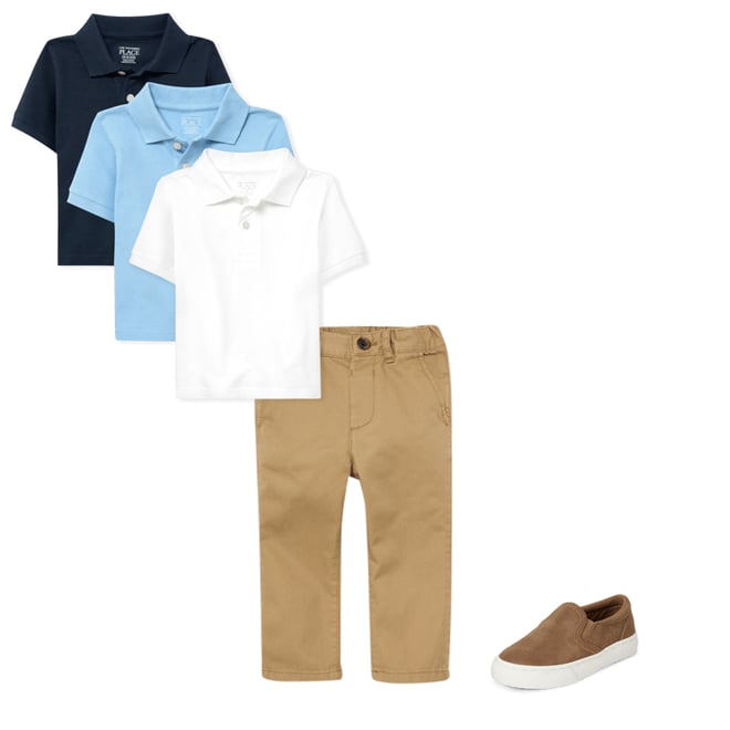 1st bundle featuring 2 items which compliment Baby And Toddler Uniform Pique Polo 3-Pack