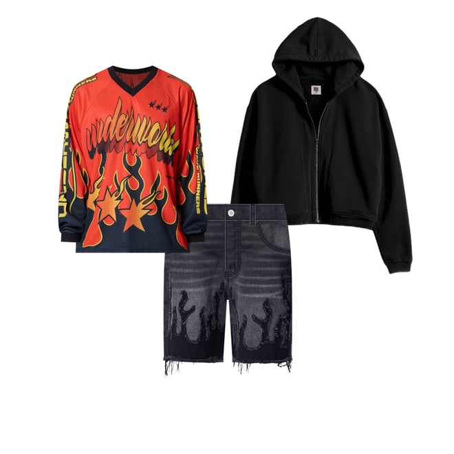 MNML アンダーワールド MOTO シャツ 送料/関税込 Underworld Moto Shirt - Multi | mnml | shop now