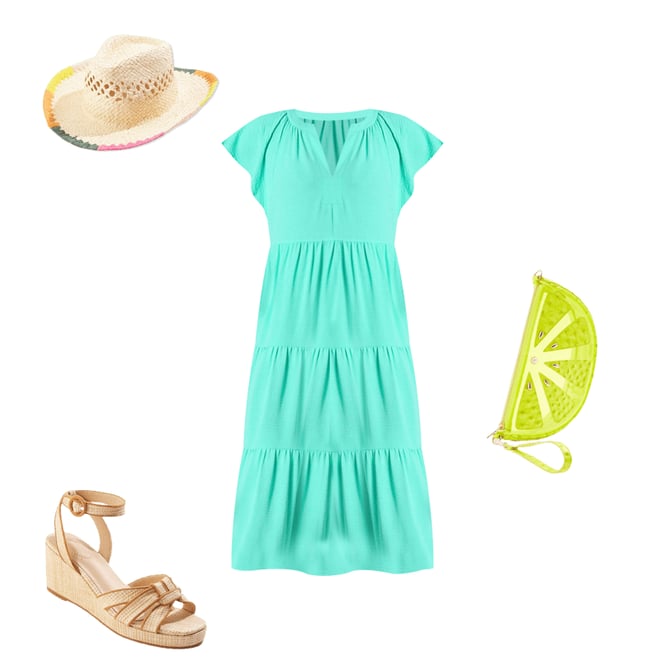  Cato Fashions | Cato Tiered Tie Waist Midi Dress