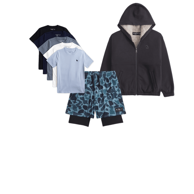 boxy faux fur-lined full-zip hoodie