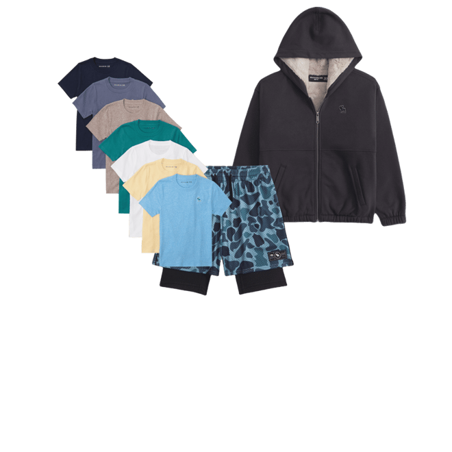 boxy faux fur-lined full-zip hoodie