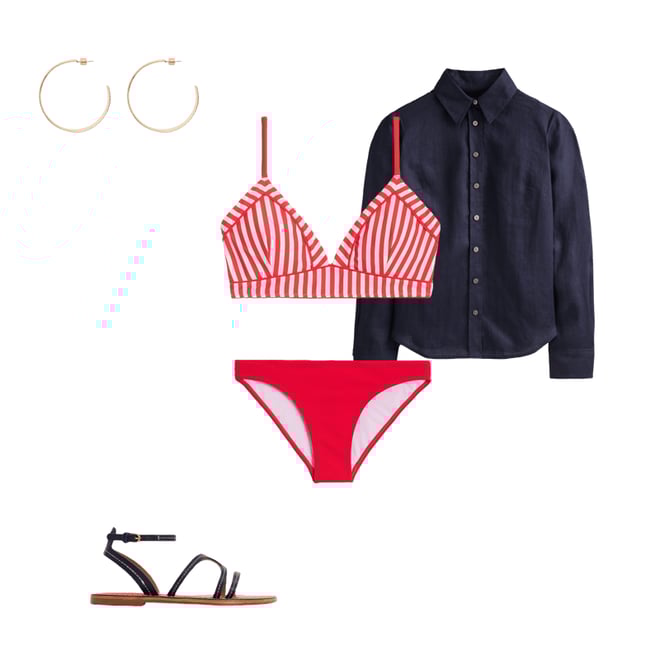 2nd bundle featuring 4 items which compliment Casual Flat Sandal-Navy